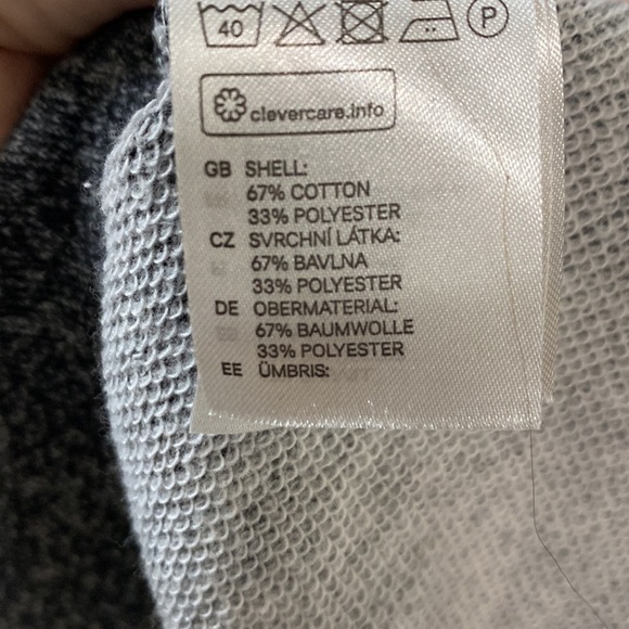 H&M Gray Sweater Rose Gold Back Zip Marled Knit Zipper Detail Size M - Picture 3 of 7